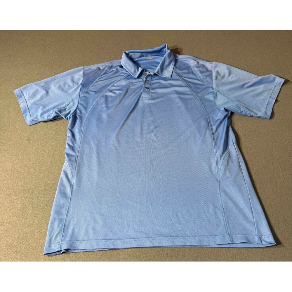 Ping Performance Dynamics Men's Pale‎ Blue Dri-Fit Golf Polo Size Medium